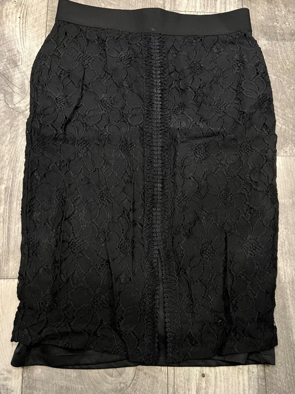 Black Lace Pencil Skirt